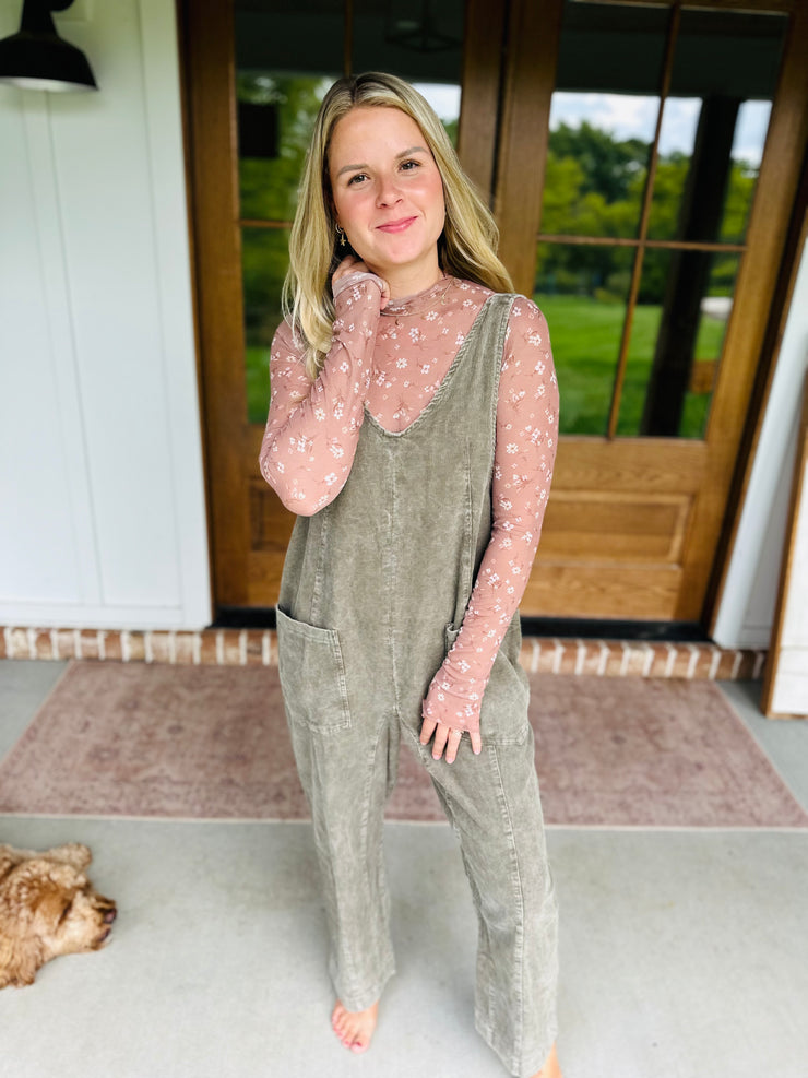 Rustic Retreat Corduroy Overalls