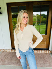 Carlinn Waffle Knit Top