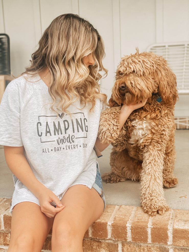 Camping Mode Short Sleeve Sweatshirt
