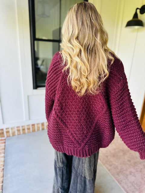 Warm Emotions Chunky Cable Cardigan