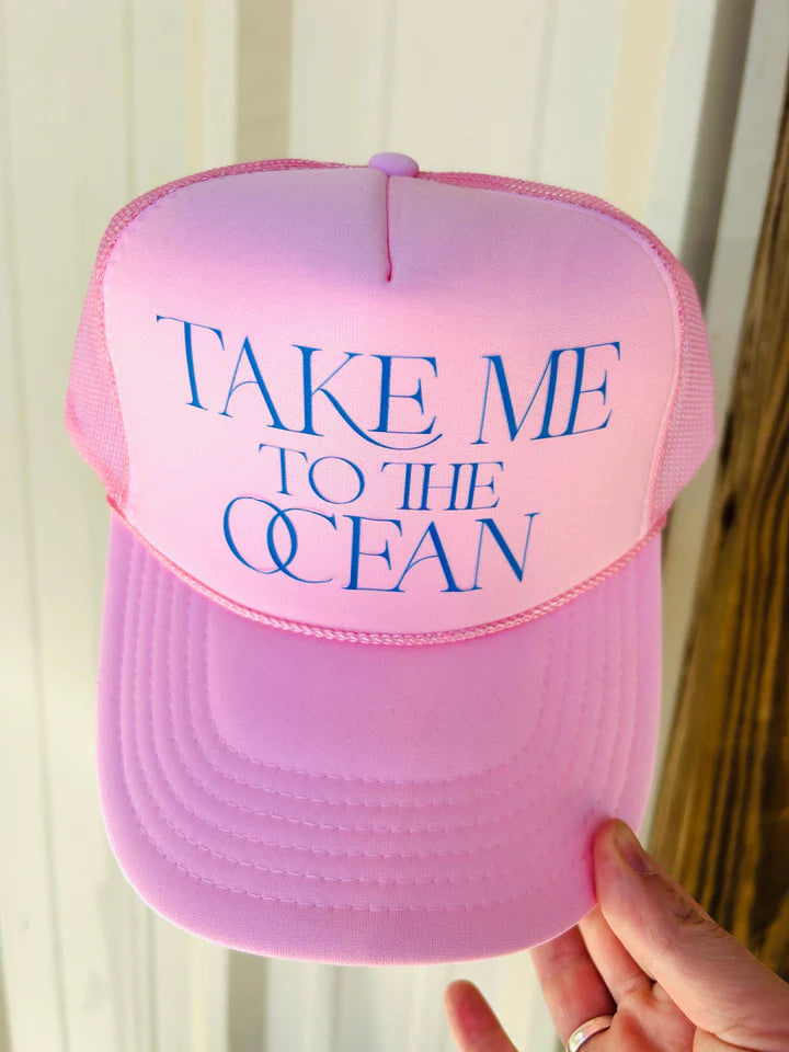 Take Me to the Ocean PINK Trucker Hat
