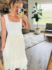 Tiered Success Lace Maxi Skirt
