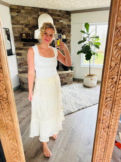 Tiered Success Lace Maxi Skirt