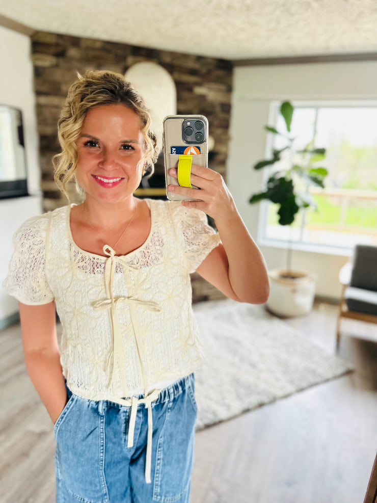 Radiating Beauty Crochet Lace Blouse