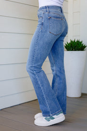 Matilda Mid Rise Vintage Button Fly Bootcut Jeans