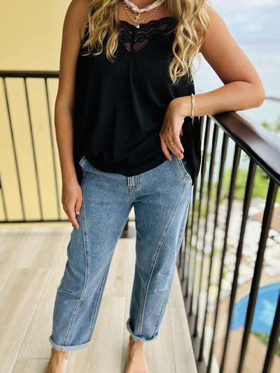 PGA21249 - Crop Barrel Jeans