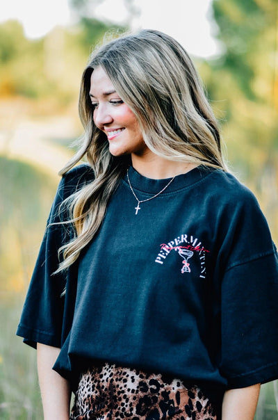 Peppermint Martini Mock Neck Tee