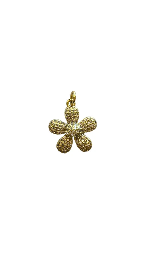 Small CZ Flower Charm