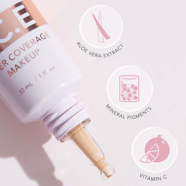 T.C.E Supersize Super Coverage Serum Makeup with Skin Buffing Brush