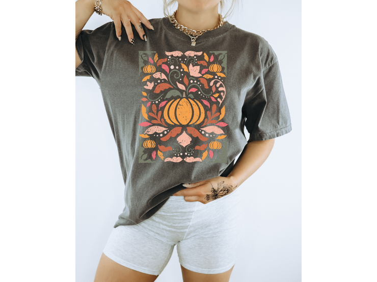 Fall Floral Comfort Colors Tee