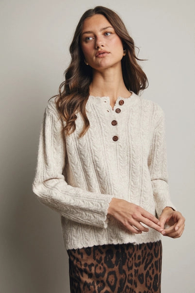 Easy Living Cable Knit Sweater