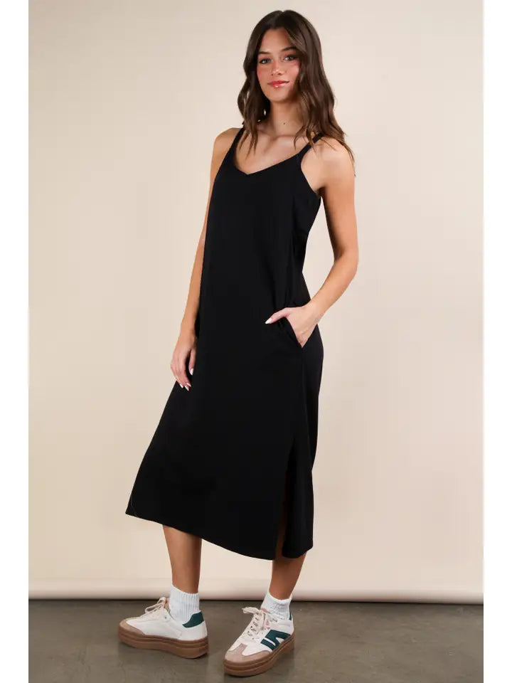 Calm & Cute Sleeveless Midi Dress