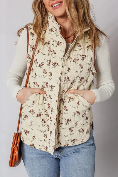 Daydream Days Floral Quilted Vest
