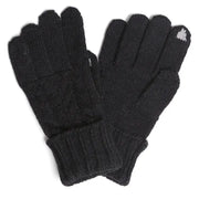 Solid Cable Knit Flip Cuff Touch Gloves