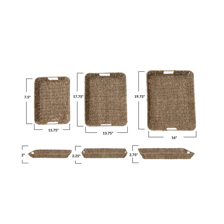 Hand-Woven Trays | Set of 3