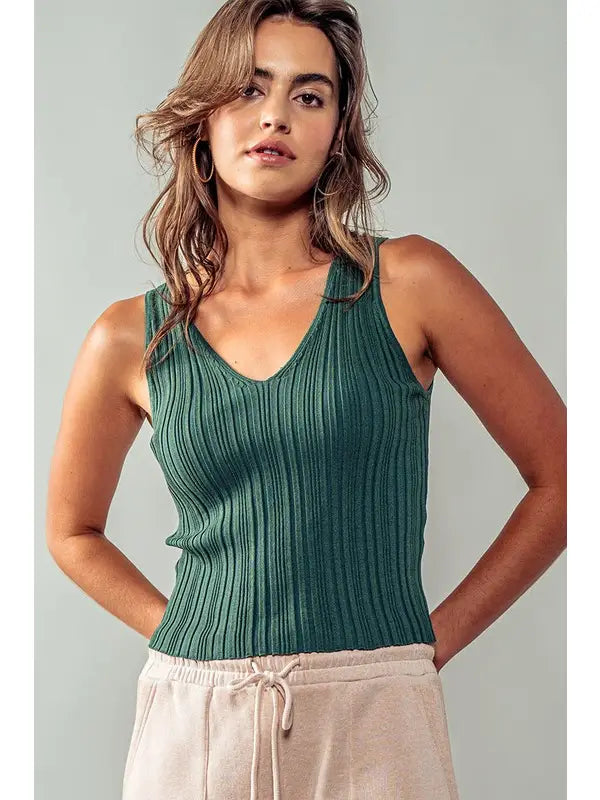 Embracing Flow V-neck Knit Tank