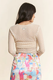 Dot Lace Mesh Top
