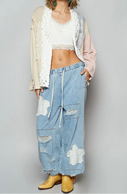 Lazy Daze Contrast Print Cardigan