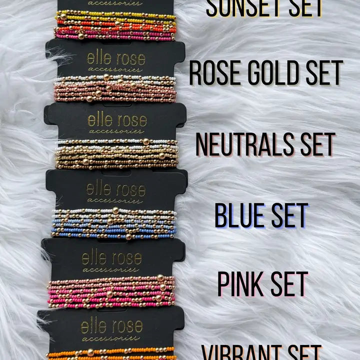 Elle Rose Beaded Bracelet Set