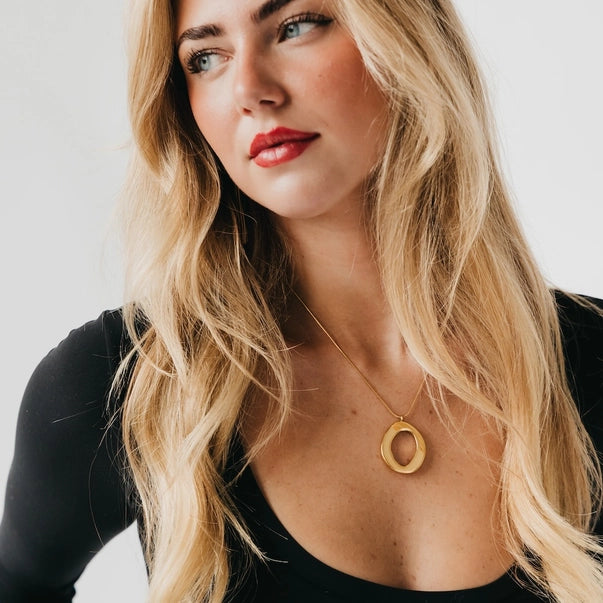 Camille Open Circle Statement Necklace