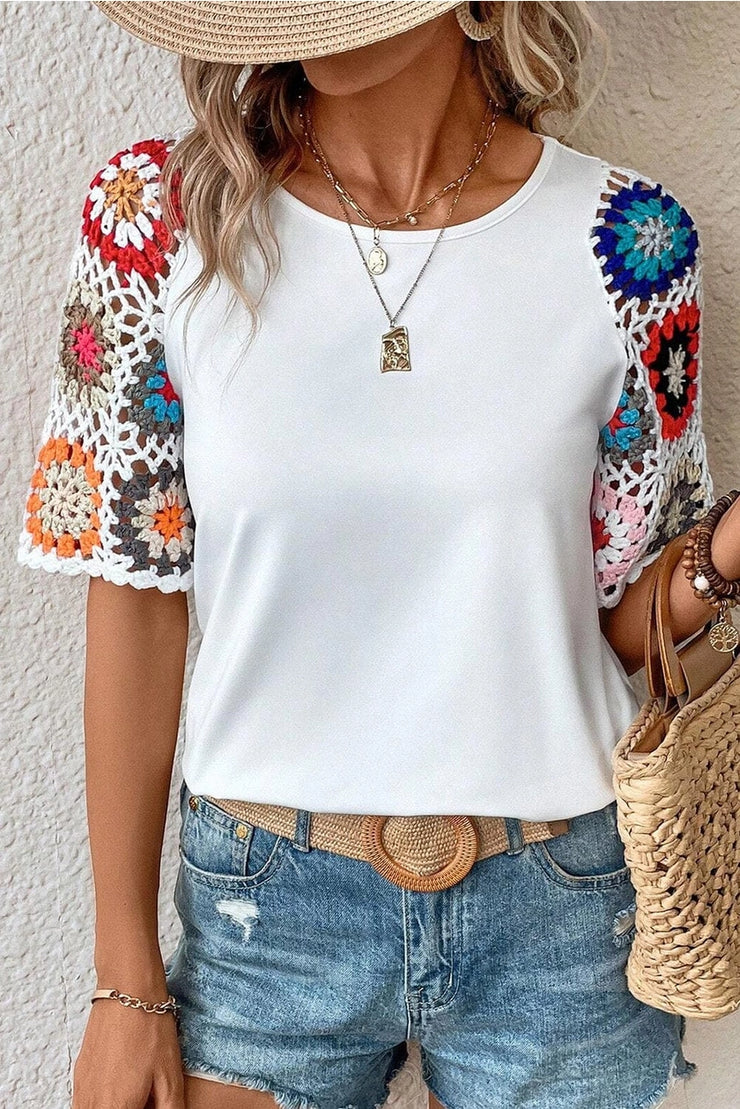 Walker Crochet Sleeve Blouse