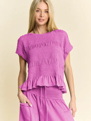 Here For It Smocked Pants Set