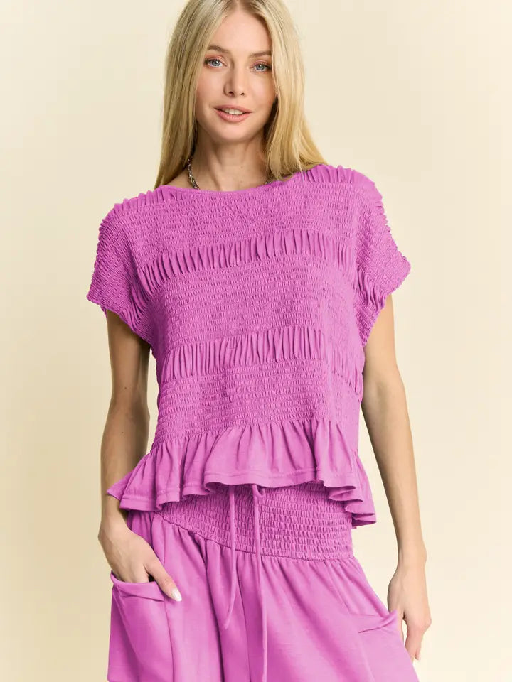 Here For It Smocked Pants Set