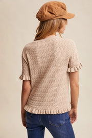 Sincere Feelings Short Sleeve Knit Top