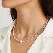 Swank Boho Beaded Pearl Necklace