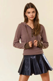 Don't Worry Henley Hood Top