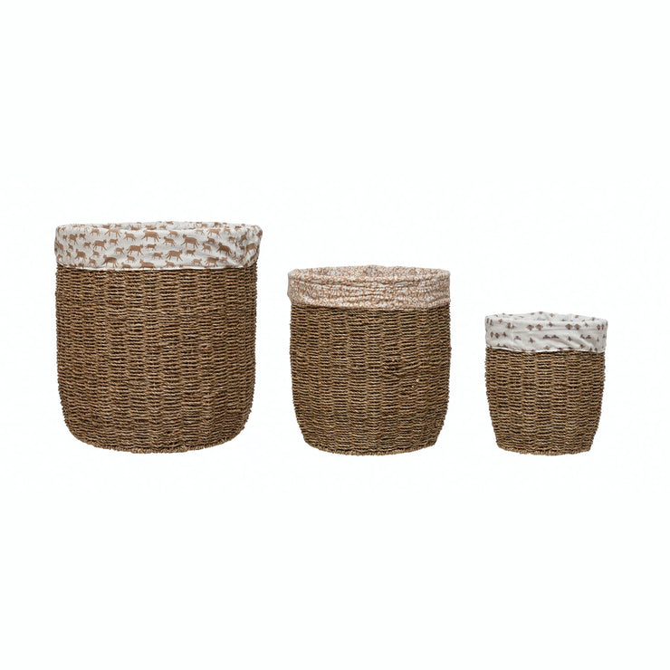 Hand-Woven Laundry Baskets | Set of 3