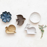 Stoneware Floral/Fauna Dish