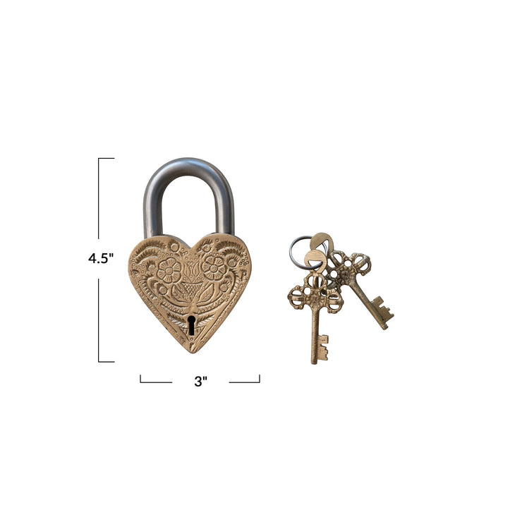 Heart Shaped Lock W/ Keys