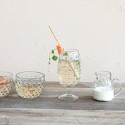 Hobnail Stemmed Drinking Glass