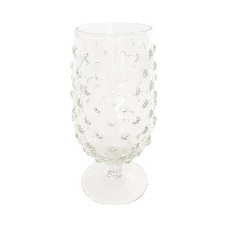 Hobnail Stemmed Drinking Glass