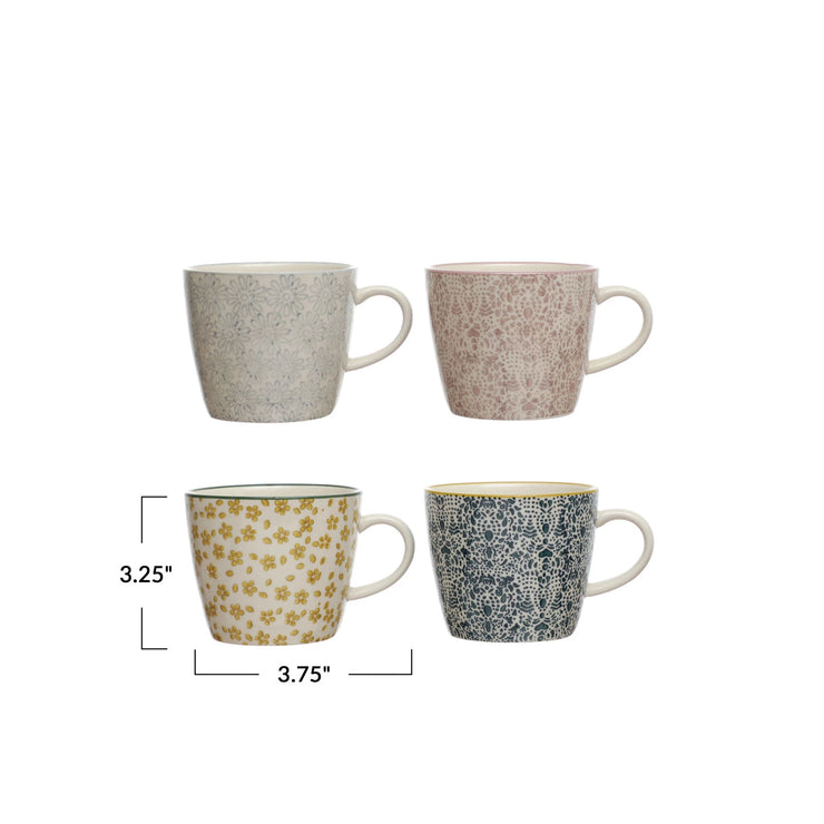 Stoneware Mug w/ Pattern