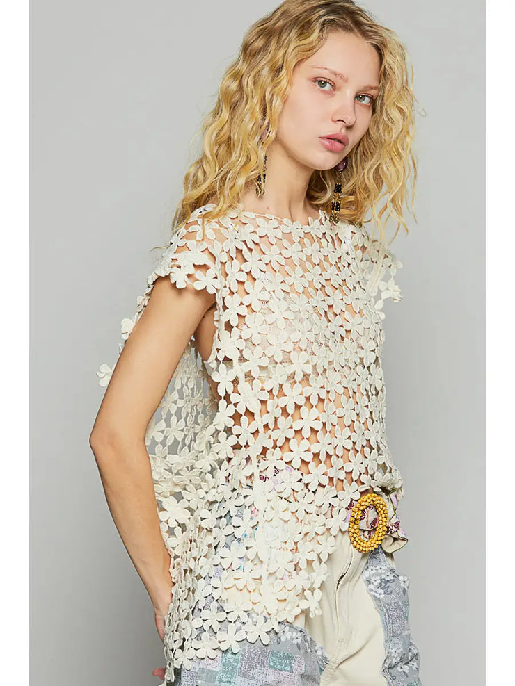 Daisy Crochet Sleeveless Top