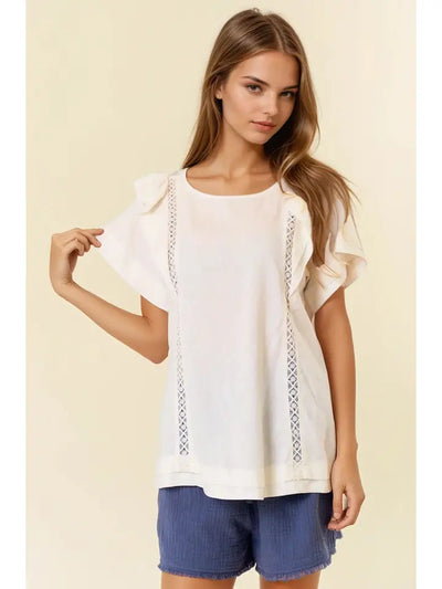 Chasing Daylight Ruffled Top
