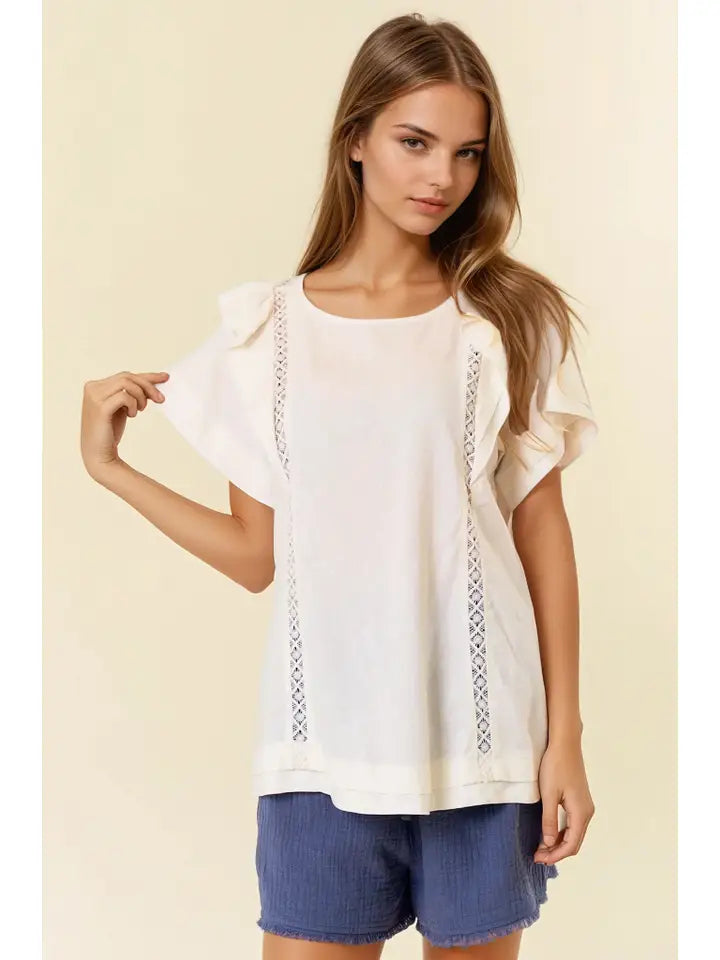 Chasing Daylight Ruffled Top