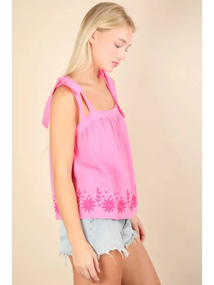 Made for Mornings Tie Top