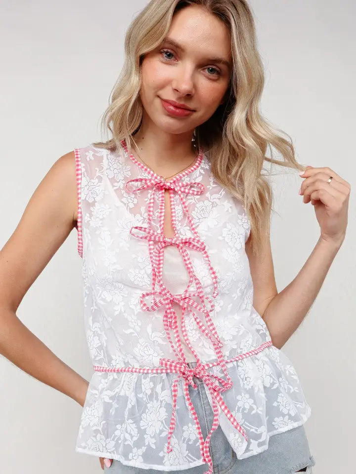 Gabby Floral Tie Vest