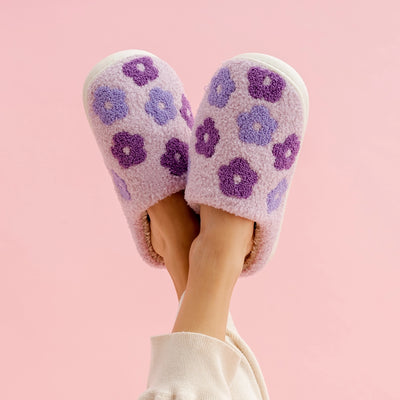Sherpa Floral Slippers