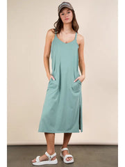 Calm & Cute Sleeveless Midi Dress