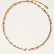 Swank Boho Beaded Pearl Necklace