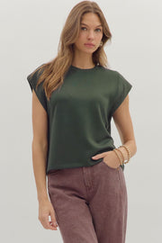 Off-Duty Cap Sleeve Top