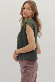 Off-Duty Cap Sleeve Top