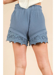 Forgotten Feelings Lace Trim Shorts