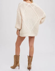 Warm Emotions Chunky Cable Cardigan