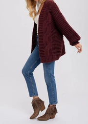 Warm Emotions Chunky Cable Cardigan