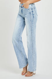 Made For You Mid Rise Straight Risen Jeans